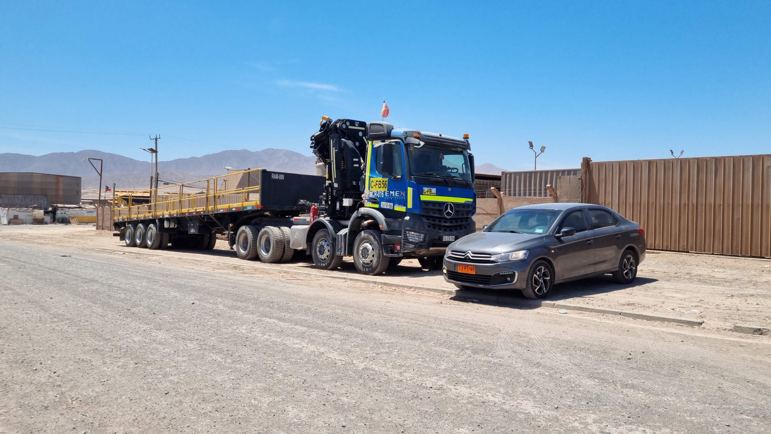 Servicio de transporte para faena minera